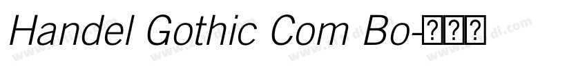 Handel Gothic Com Bo字体转换